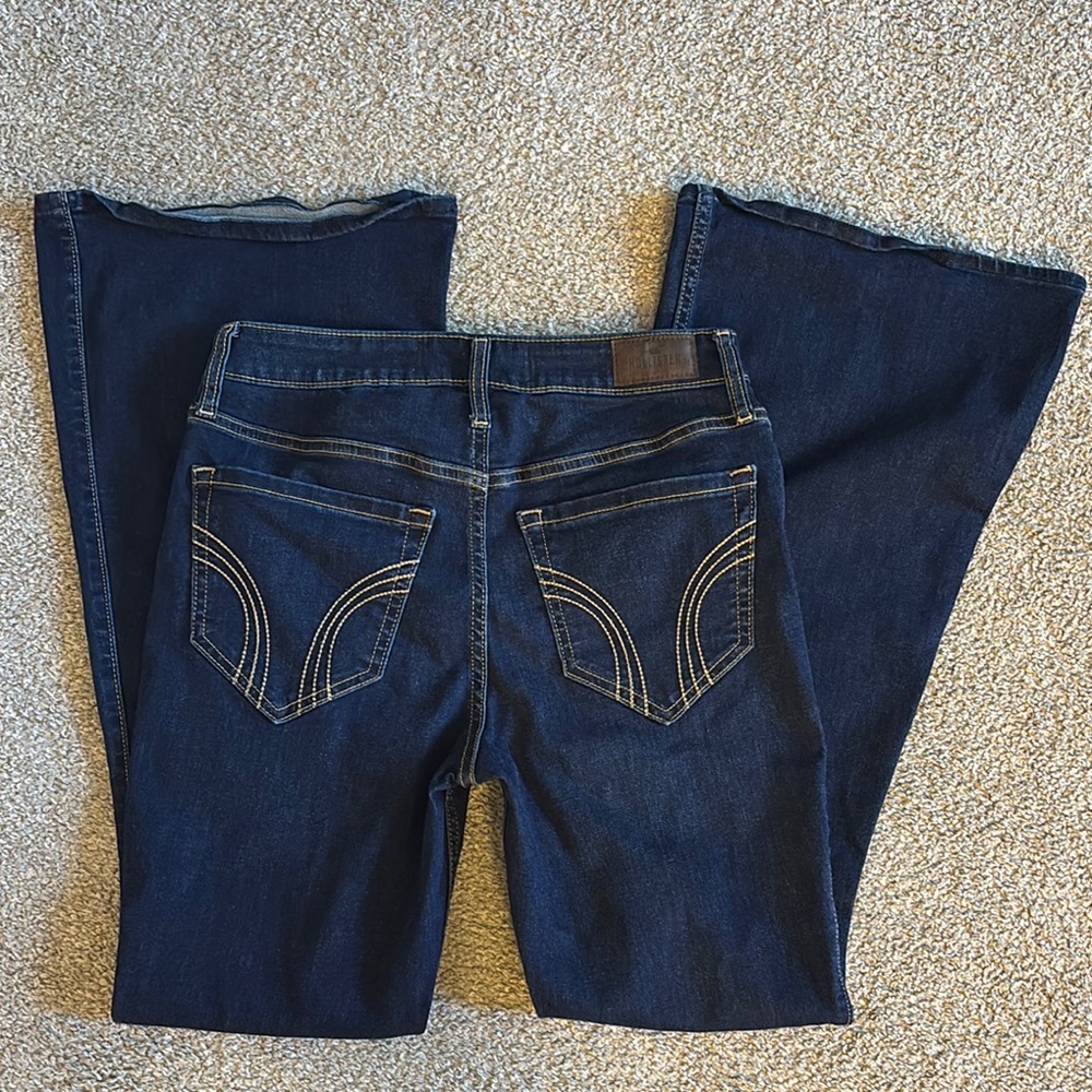 Hollister Blue Flare Wide Leg Jeans